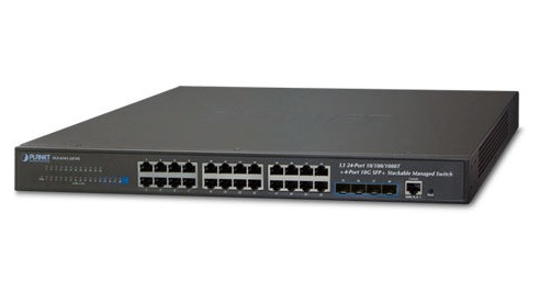 Planet SGS-6341-24T4X - Switch 24x10/100/1000T + 4x10G SFP - Przeczniki sieciowe